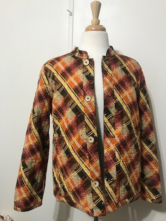 Boho Chic Reversible Jacket with pockets, Cotton … - image 3