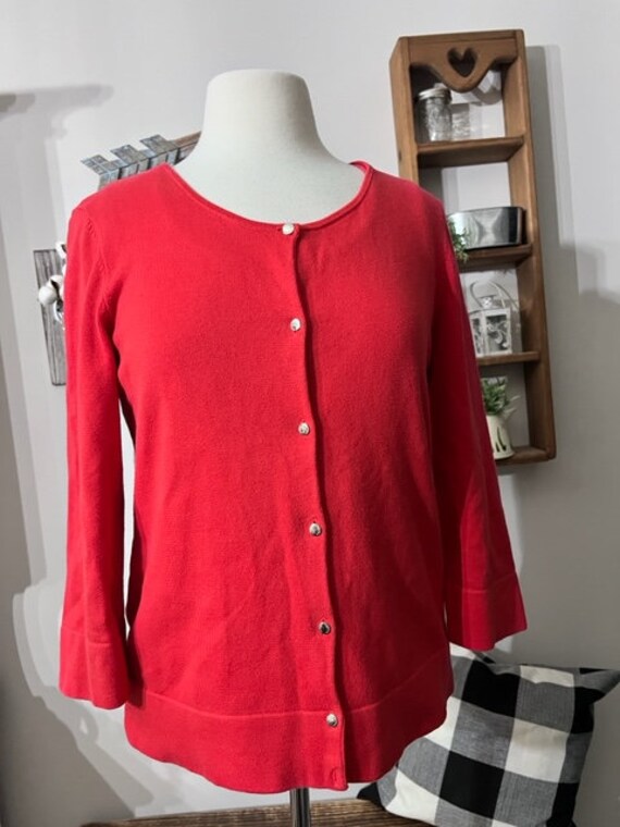 Vintage Red Cardigan with Top, Women's Cardigan S… - image 2