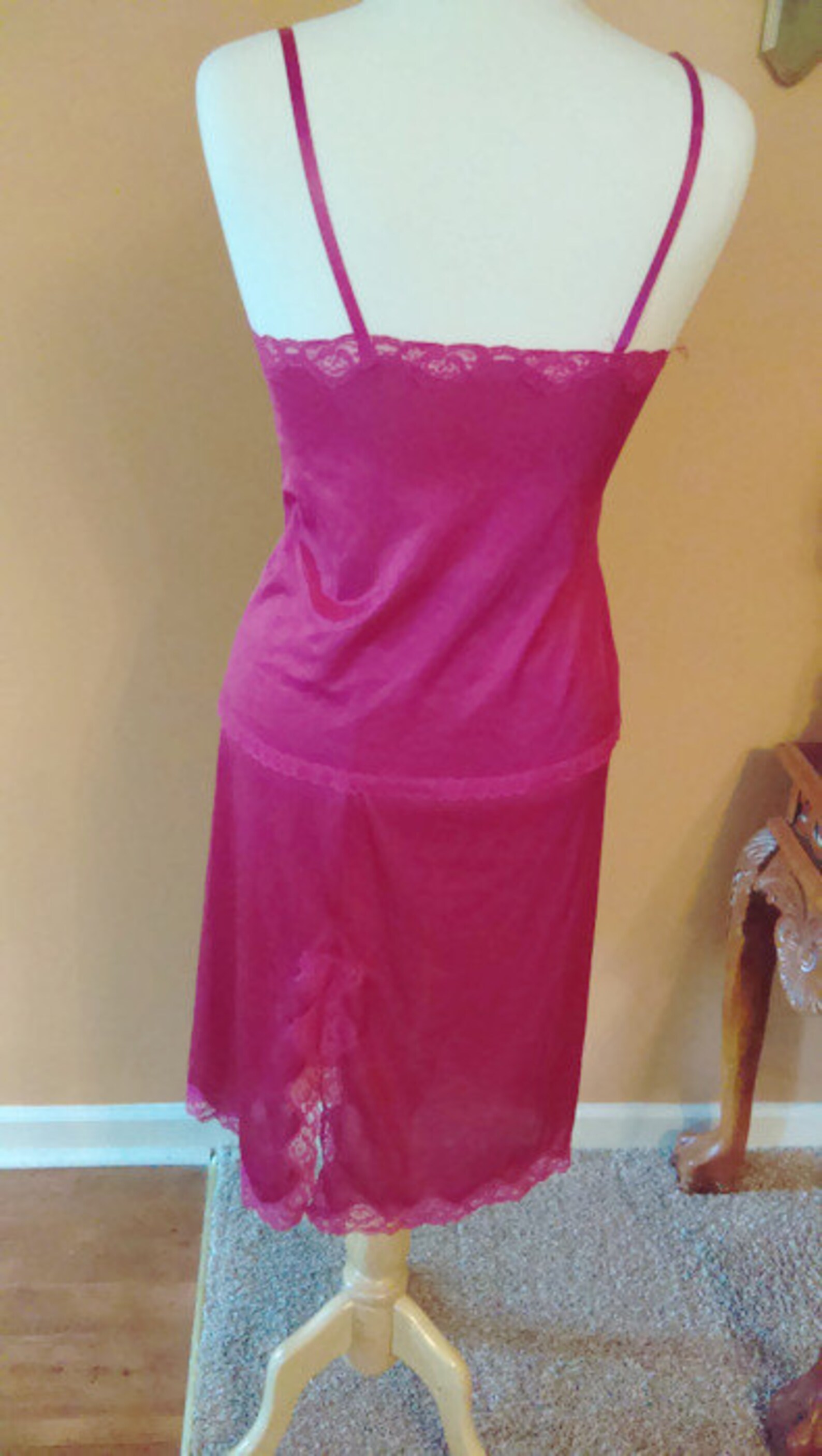 Vintage Slip 2 Pieces Set Camisole and Half Slip By Fortune Etsy