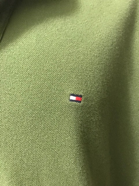 Vintage Tommy Hilfiger Green Polo Men's Long Sleeve | Etsy