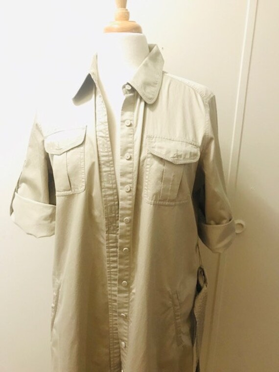 Vintage Long Trench Coat Cotton Women's Jacket Size | Etsy