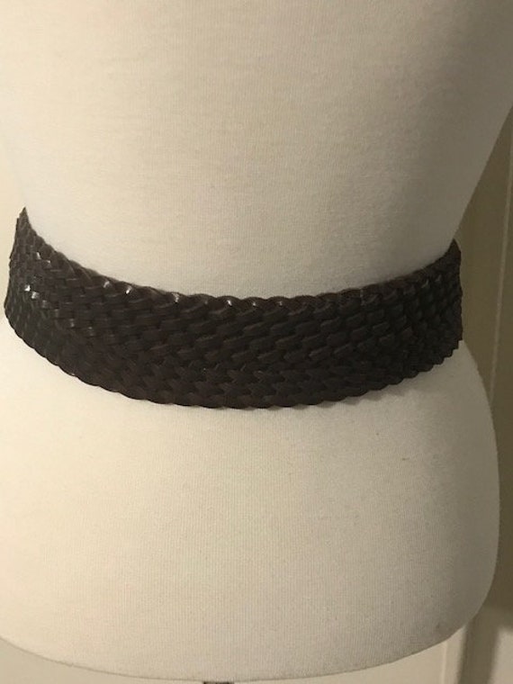 Kenneth Cole NY Brown Leather Belt, Genuine Braid… - image 3