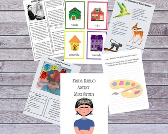 Printable Frida Kahlo Artist Mini Study
