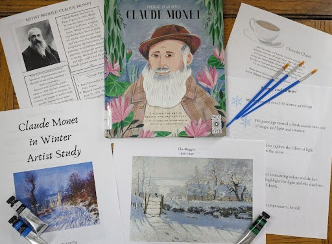 Monet in the Winter Mini Art Study - Etsy