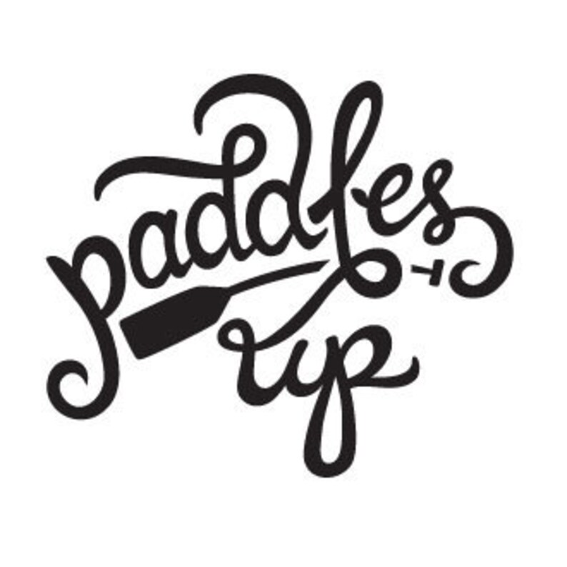 Paddles Up Decal Black Etsy