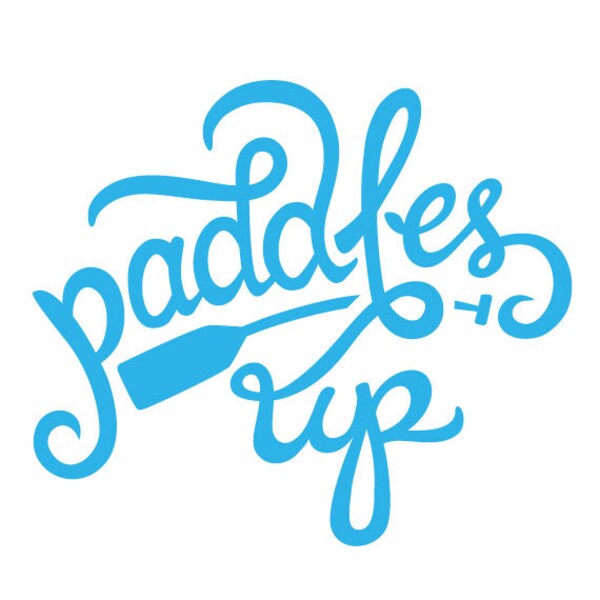 Paddles Up sticker blauw
