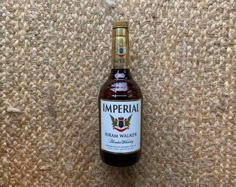 Vintage Bottle of Imperial Hiram Walker Whiskey 1960s