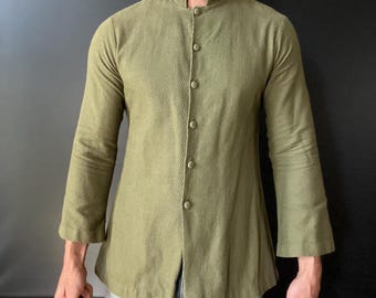 Vintage Mod Green Nehru Jacket Circa 1967