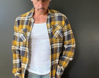 Vintage Flannel Plaid Vince Shirt Large