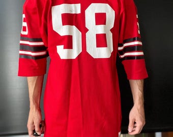 90s Russell Athletic Large Red Hockey Jersey