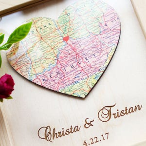 Heart Map Art Gift for Newlyweds Map gifts Custom City Print Gift for wife Home Decor Unique Gift for Couples Personalized Map Heart gift