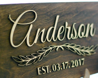 Personalized Sign, Last Name Sign, Wedding Name Sign, House Name Sign, Anniversary sign, Rustic Wood Sign