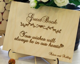 Wedding sign in book Alternative Wedding sign Wedding guest book sign wood Guestbook sign Guest Book Ideas Rustic decor Guest Book Sign