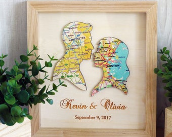 Gift for Bride, Custom Map Print, Personalized gift for girlfriend, Gift for Newlyweds, Heart Map Print, Groom Gift from Bride, Wall decor