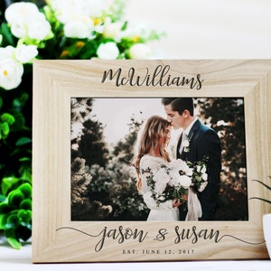 Simple and Rustic Bridal Shower Gift Personalized Canvas Anniversary Family or Wedding Sign Christmas Present