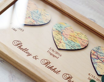 Wood anniversary gift for him - 5th anniversary gift for couple - Anniversary gifts for wife