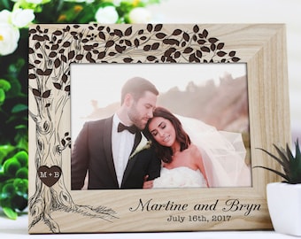 Wedding Photo Frame, Engraved Photo Frame, Custom Wedding Gift , Wedding gifts for couple, Family Photo Frames,  Family Picture Frames