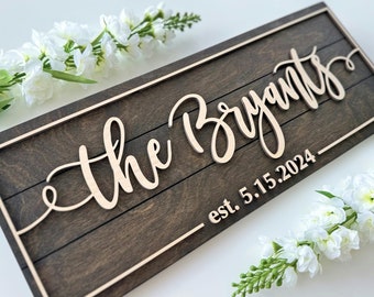 Established Family Sign, Last Name Sign, Personalized Family Name, Family  Name Sign, Custom Established Wooden Sign, Anniversary gifts
