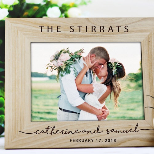 Rustic Wedding Photo Frame Wedding Gift for Couples Gift for Etsy