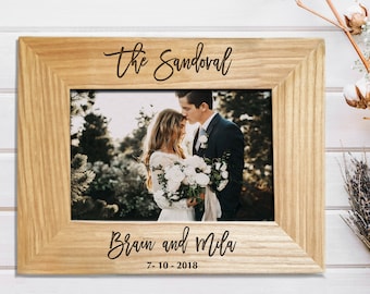 Custom Wedding Frame, Wedding Photo Frame, Anniversary Gift for couple, Custom Wedding Gift For Bride, Bridal Shower Gift, Photo Frame 4x6