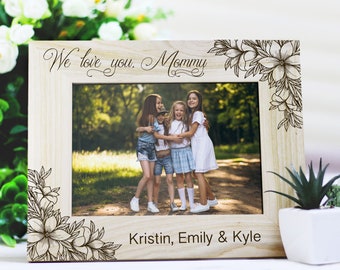 I love my mom Picture Frame, Gift for Mom, Mother's Day Gift, Personalized Picture Frame , Mother Gift, Picture Frame, Mother Christmas Gift