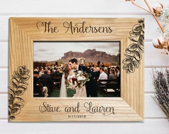 Personalized Wedding Photo Frame, Wedding Gifts For Couple , Wedding Gifts for Wife, Wedding Gifts,  Picture Frame Wedding Photo Frame Date