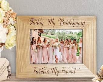 Bridesmaid Gift Frame, Maid Of Honor Gift, Maid Of Honor Frame, Wedding Frame, Sister in Law Gift, Personalized Maid Of Honor Proposal