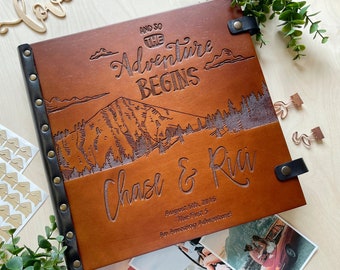 Our Adventure Book - Scrapbook album - Wood Photo Album - 5th Anniversary Gift For Wife - Unique gift  Future Daughter in Law