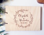 Wedding Guest Book, Wood GuestBook, Wedding Calligraphy Guest Book, Rustic Guest book, Custom Guest Book, Wedding Album Engraved Guest Book