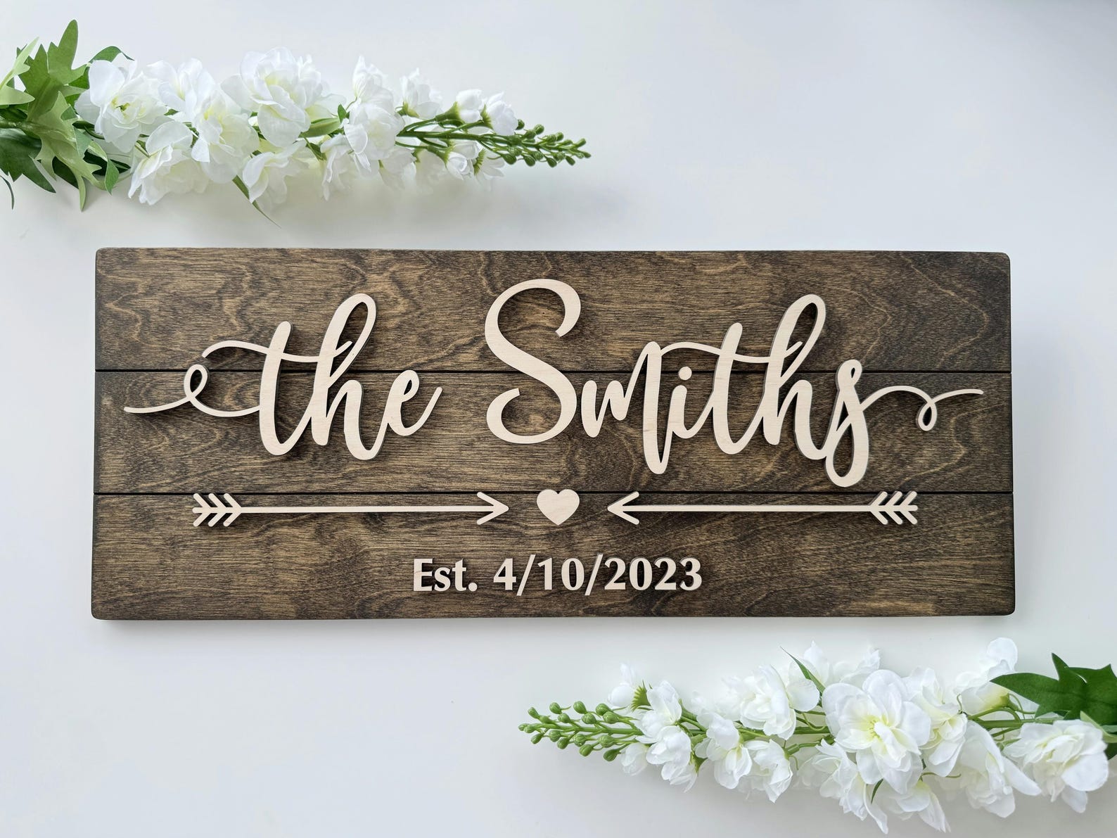 Family Name Sign, Personalized Wedding Gift