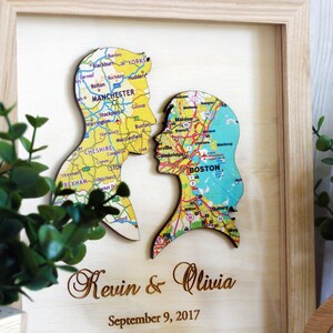 Gift for Bride, Custom Map Print, Personalized gift for girlfriend, Gift for Newlyweds, Heart Map Print, Groom Gift from Bride, Wall decor image 4