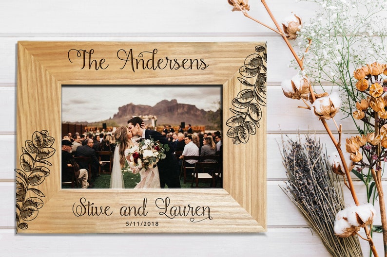 Personalized Wedding Photo Frame Wedding Gifts for Couple Etsy