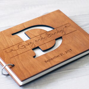 Wedding Guest Book from WoodenEngravedShop Rustic Guest book Personalized Wedding Decor Wedding Gift image 3