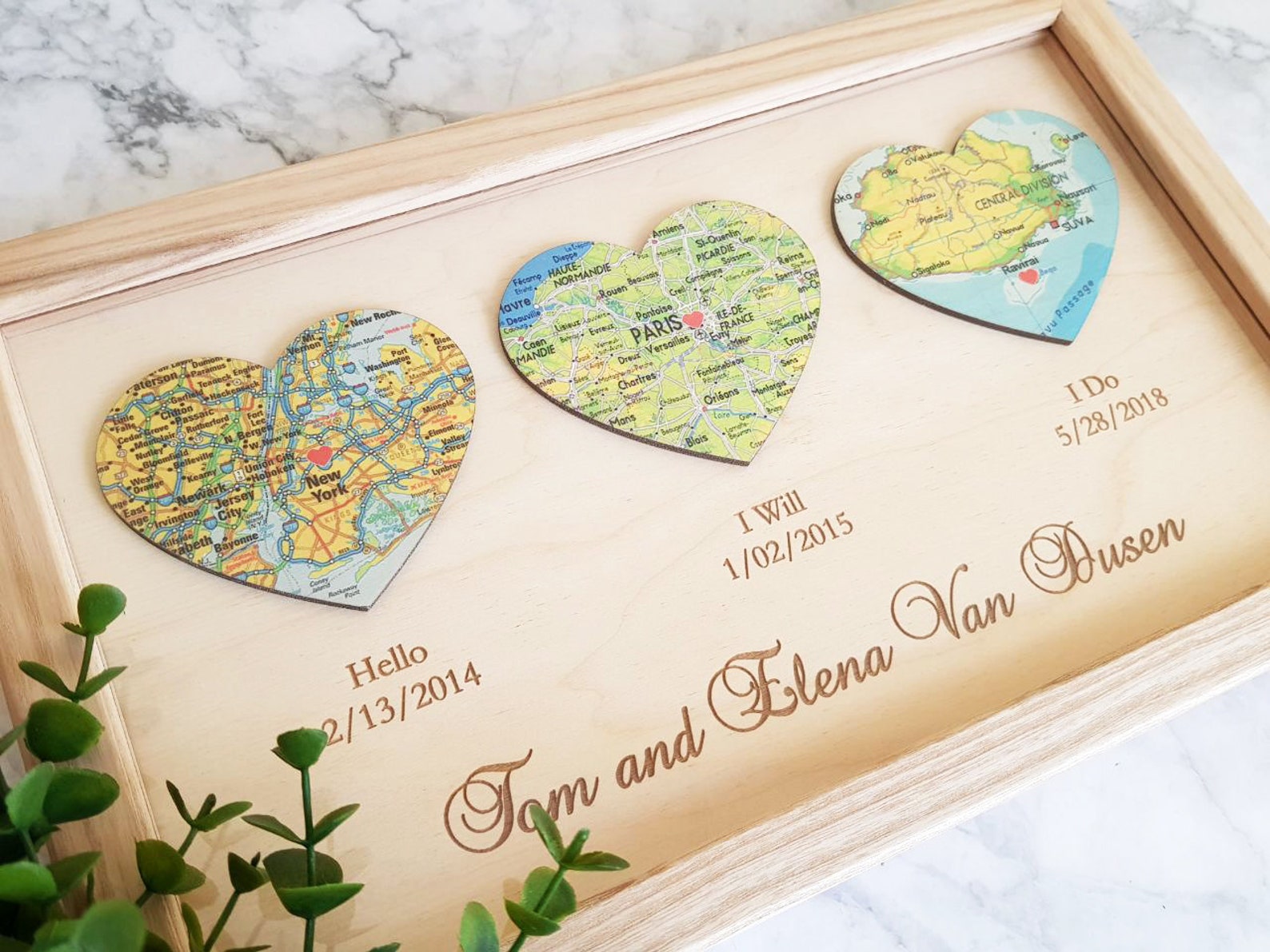 5th Wedding Anniversary Gift for Son and Daughter-in-law Met, Engaged