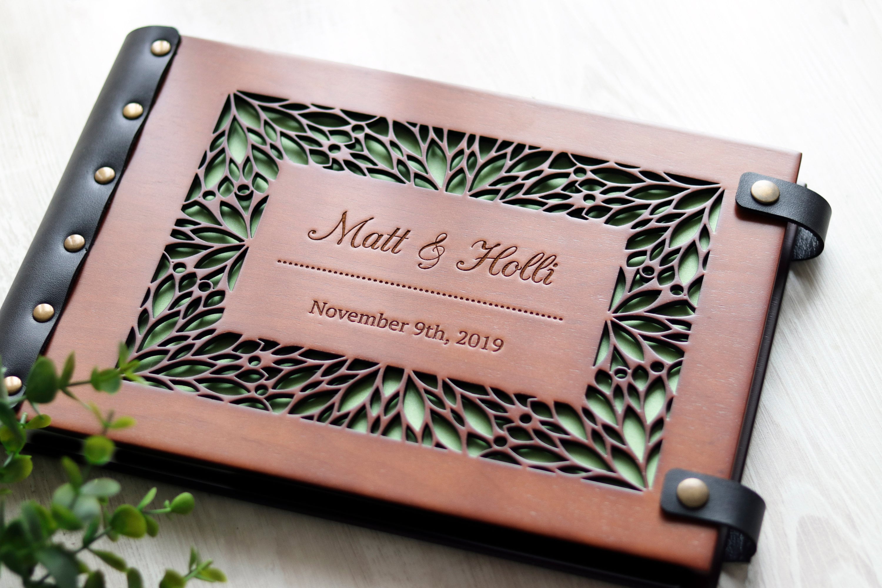 Wedding Photo Album, Personalized Photo Album Leather, Custom Wedding Photo Album 4x6, Custom leather photo album, Anniversary gift for wife