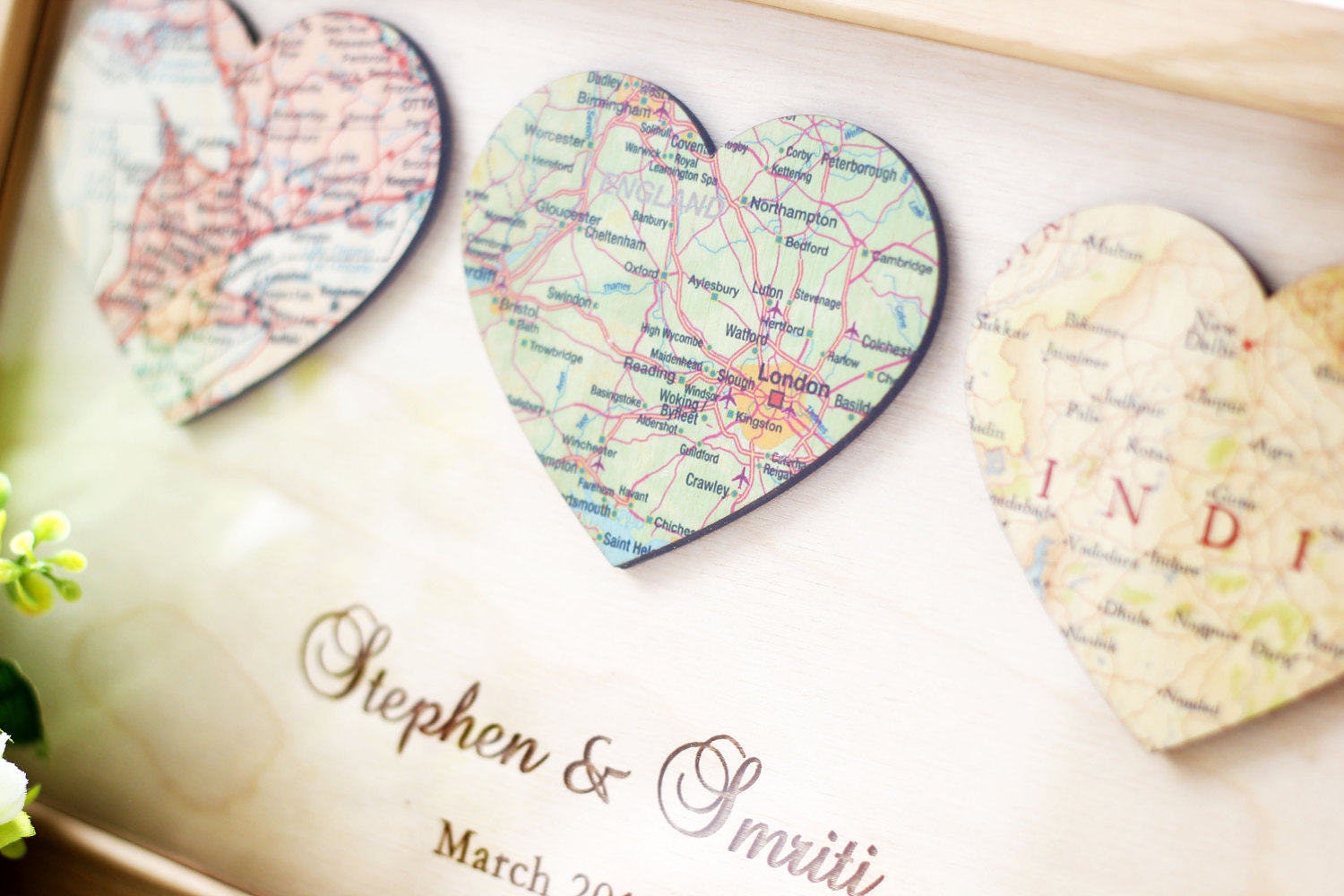 Anniversary Gift Wedding Gift Map Art Heart Map Engagement - Etsy