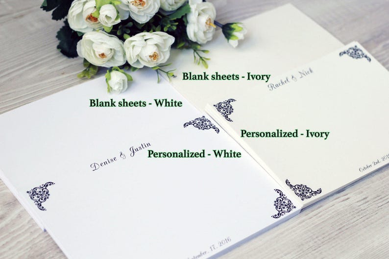 Unique Wedding Guest Book Hardcover Custom Guest book horizontal Wedding album Rustic wedding planner guest sign in book Photo guestbook
