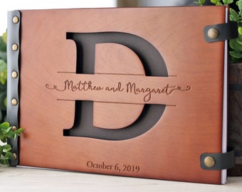 Personalize wooden photo album, Custom photo album, Family Photo Album Wedding Album Large Photo Album Anniversary gift for parents