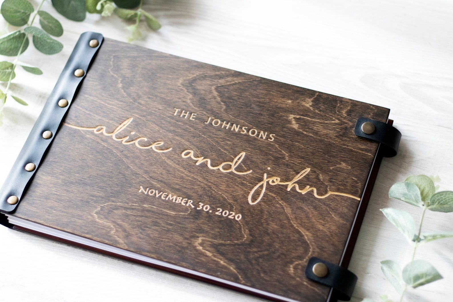 Photo Album Personalized Wedding Photo Album 4x6 Rustic Etsy India