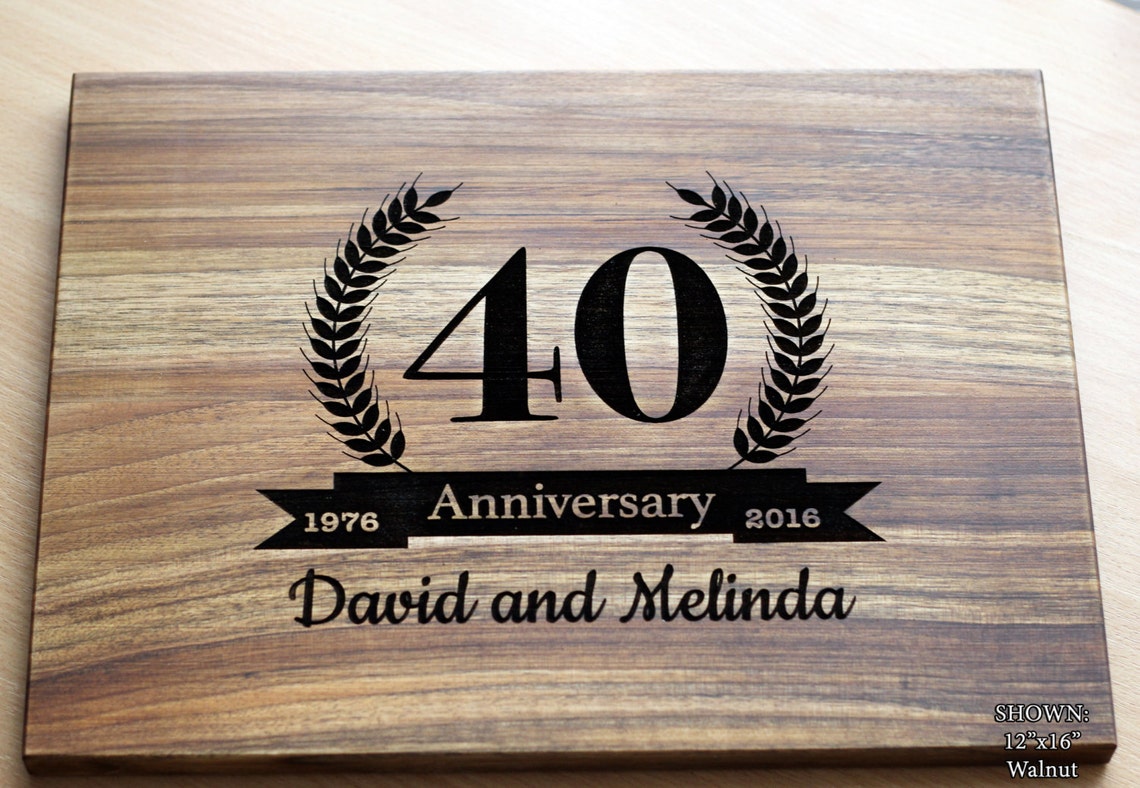 Cutting Board Anniversary Gift 50th Anniversary Gift 55th Etsy