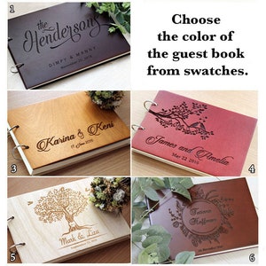 Wedding Guest Book from WoodenEngravedShop Rustic Guest book Personalized Wedding Decor Wedding Gift image 5