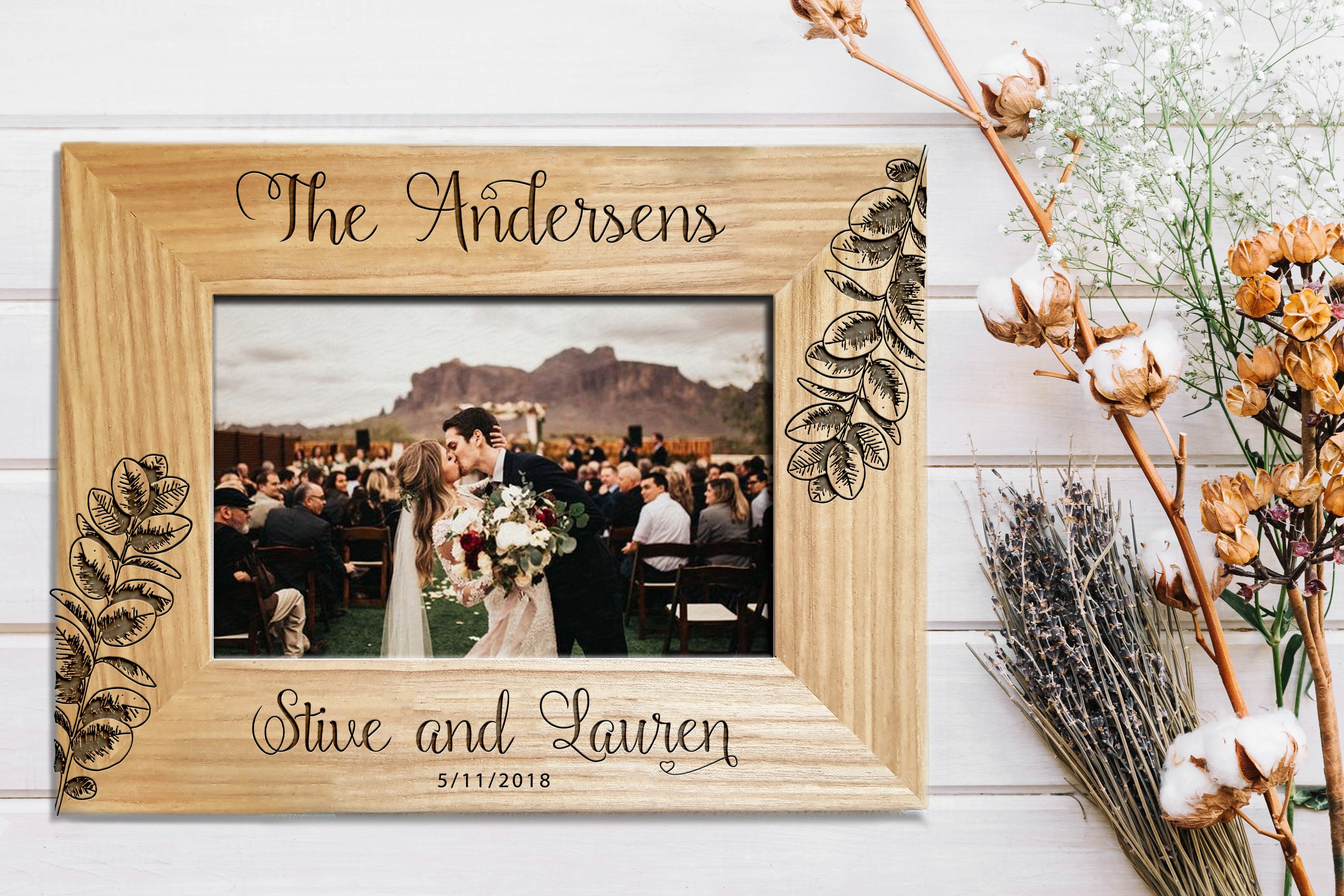 Personalized Wedding Photo Frame Wedding Gifts for Couple Etsy