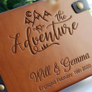 Wooden Photo Album, Personalised Photo Album 8x10,  Our Adventure Book, Travel Photo Album, Custom photo album 4x6,  Anniversary Gift