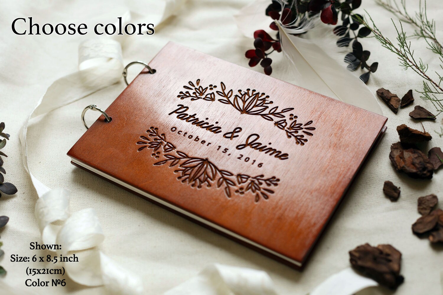Personalized Guest Book Custom Guest Book Wedding GuestBook Etsy