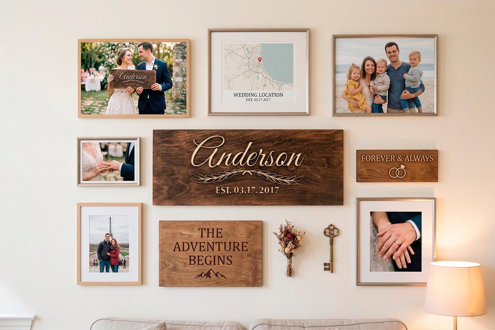 Personalized Family Name Sign Wood Last Name Décor Custom Family Sign ...