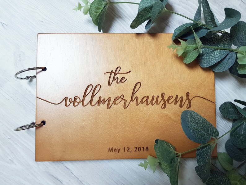 Wedding GuestBook Rustic Guest book Personalized Guest Book Etsy