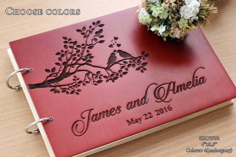 Custom Guest Book Personalized Wedding Guest Book Rustic Etsy