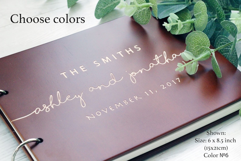 Personalized Guest Book Custom Guest Book Wedding Guestbook Etsy