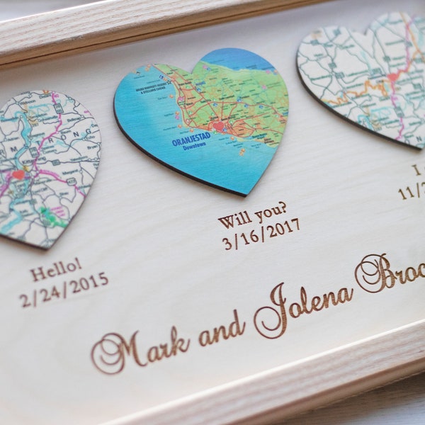 Hello Will you I do Custom Map Print, Anniversary Gift Heart Map Engagement gift, Engagement map gift, Engagement gift for her, for couples