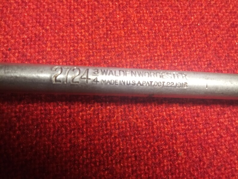 Antique T-Handle Socket Wrench Walden Worcester No 2724 34 Patented Hand Tool